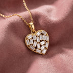 18K Heart Diamond Pendant — AI cloth, in-house