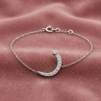18K Arabic Alphabet Diamond Bracelet — AI cloth, in-house