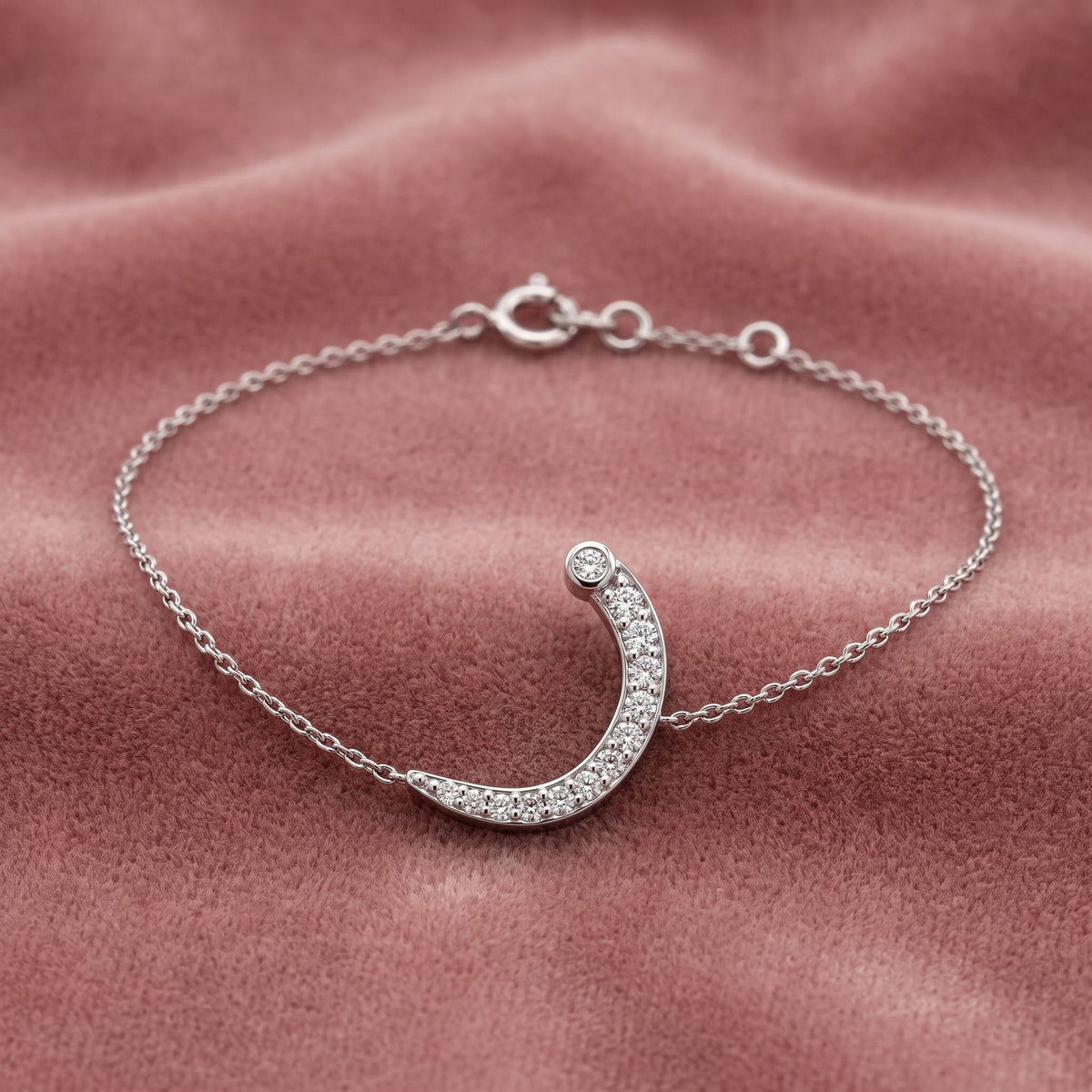 18K Arabic Alphabet Diamond Bracelet — AI cloth, in-house
