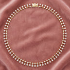 18K Layered Diamond V Collar Necklace — AI cloth, in-house