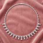 18K Minimalist Diamond Necklace — AI cloth, in-house