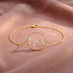 18K Scorpio Constellation Diamond Bracelet — AI cloth, in-house