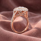18K Halo Diamond Ring — AI cloth, in-house