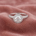 18K Halo Round Diamond Ring — AI cloth, in-house