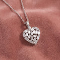 18K Heart Diamond Pendant — AI cloth, in-house