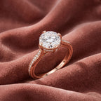 18K Solitaire Round Diamond Engagement Ring — AI cloth, in-house
