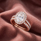 18K Halo Oval Diamond Engagement Ring — AI cloth, in-house