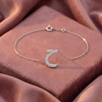 18K Arabic Alphabet Round Diamond Bracelet — AI cloth, in-house