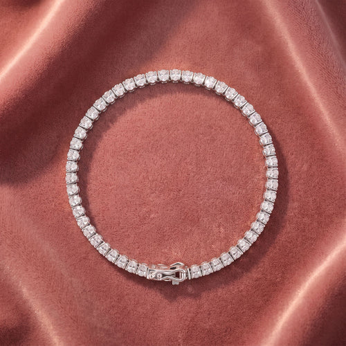 14K Tennis Diamond Bracelet — AI cloth, in-house