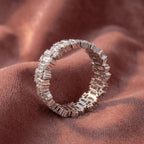18K Baguette Eternity Diamond Ring — AI cloth, in-house