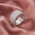 18K Bespoke Pavé Round Diamond Ring — AI cloth, in-house