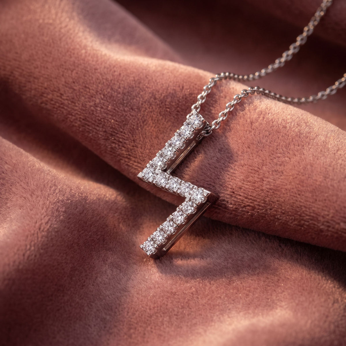 18K Sowilo Viking Round Diamond Pendant — AI cloth, in-house