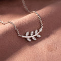 18K Floral Leaf Diamond Pendant — AI cloth, in-house