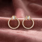 18K Round Diamond Hoop Earrings — AI cloth, in-house