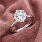 18K Solitaire Round Diamond Ring — AI cloth, in-house