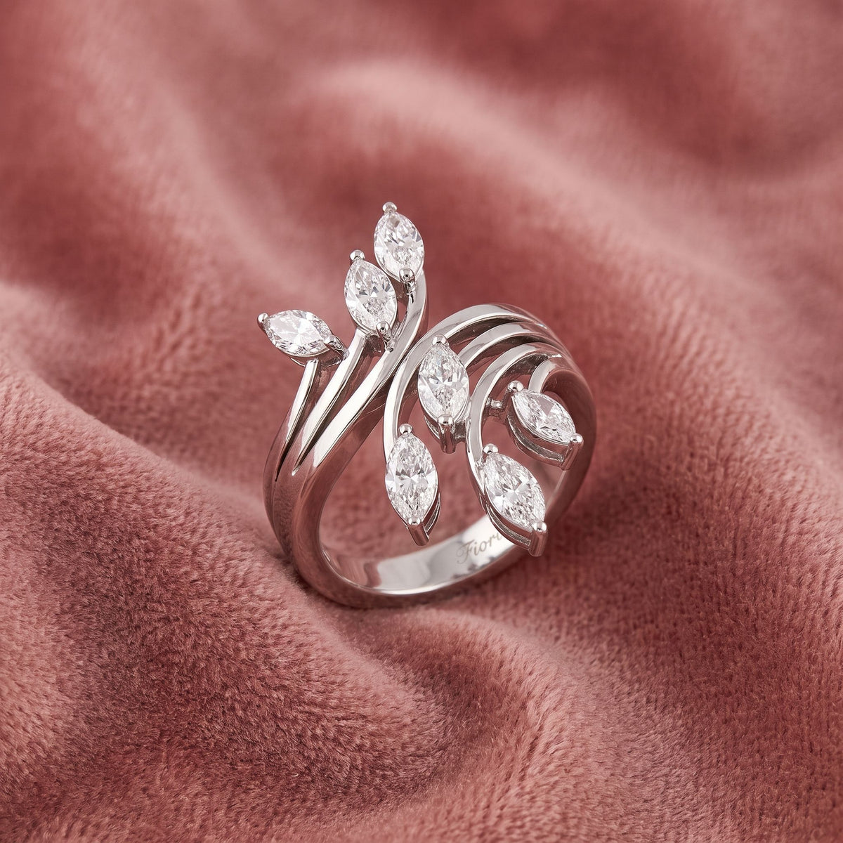 18K Bespoke Marquise Diamond Ring — AI cloth, in-house