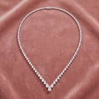 18K Oval Diamond Collar Necklace — AI cloth, in-house