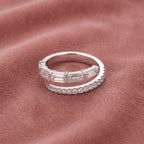 18K Bespoke Spiral Round Diamond Ring — AI cloth, in-house