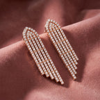18K Bespoke Chandelier Diamond Drop Earrings — AI cloth, in-house