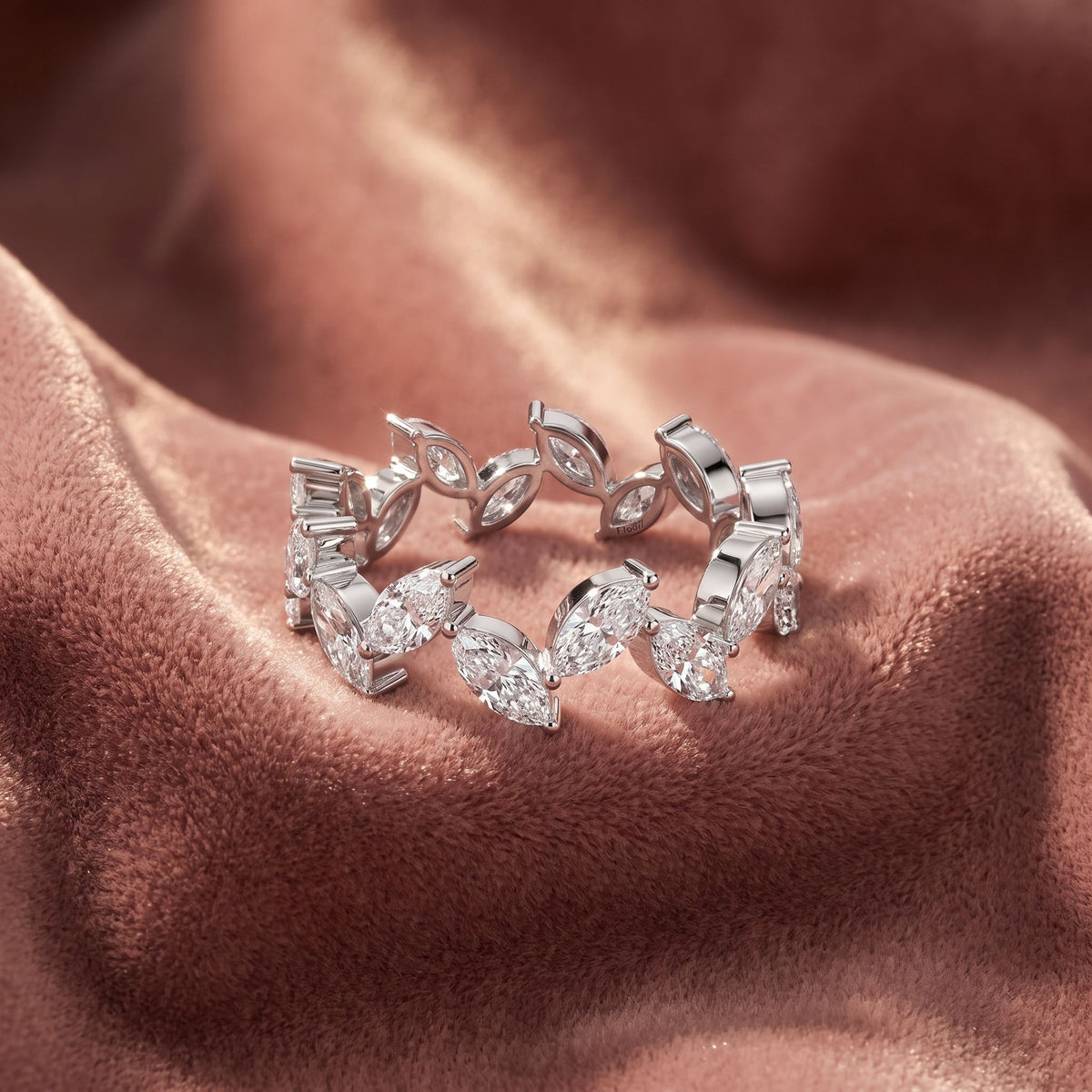 18K Bespoke Marquise Diamond Eternity Ring — AI cloth, in-house