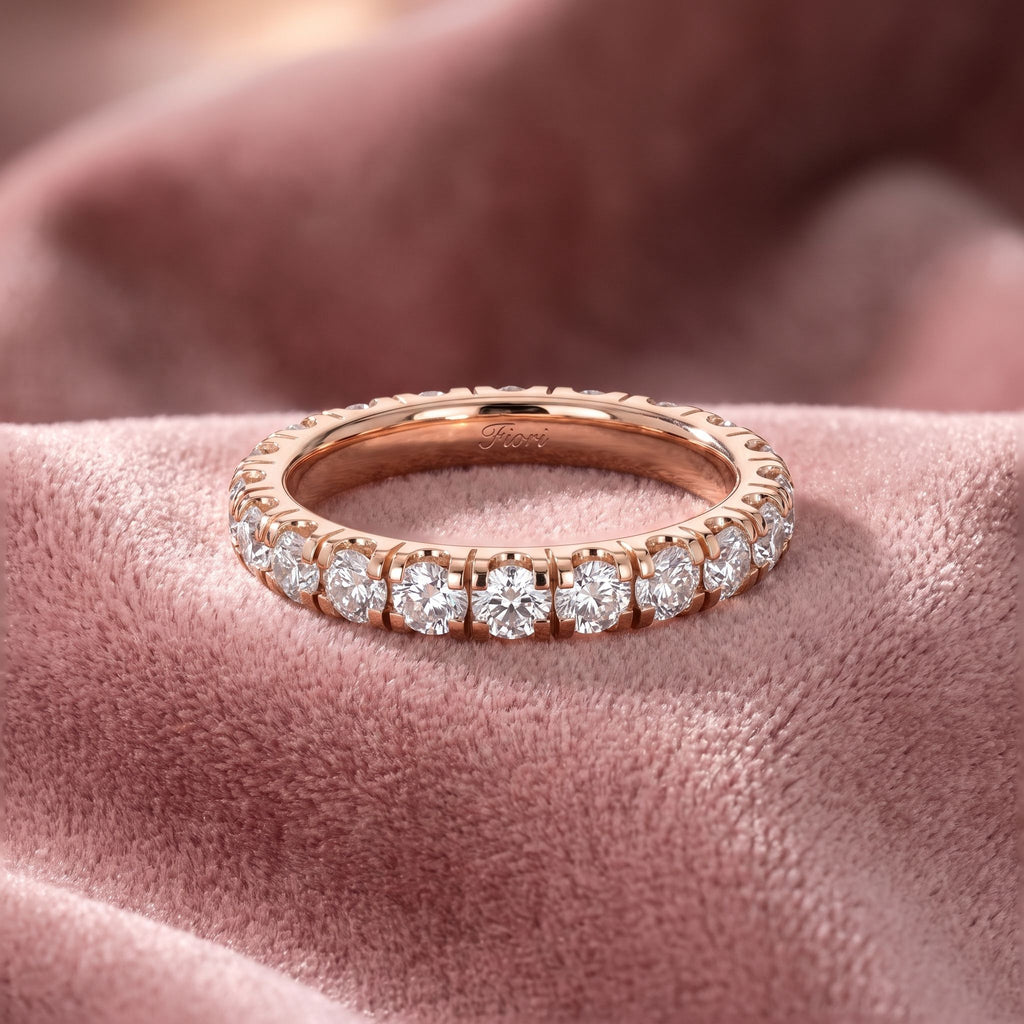 14K Full Eternity Diamond Ring — AI cloth, in-house