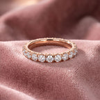 14K Full Eternity Diamond Ring — AI cloth, in-house