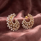 18K Fan Bespoke Diamond Earrings — AI cloth, in-house
