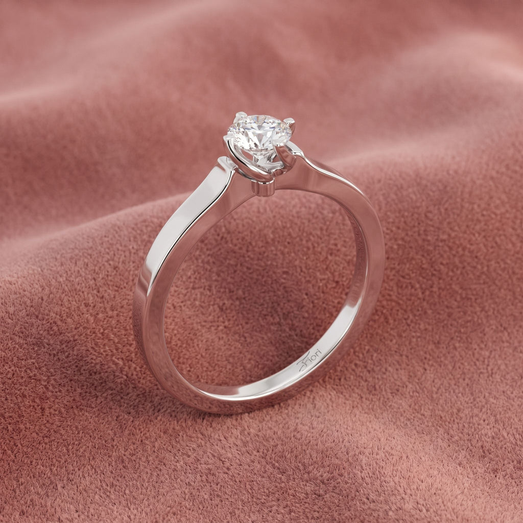 18K Solitaire Diamond Ring — AI cloth, in-house