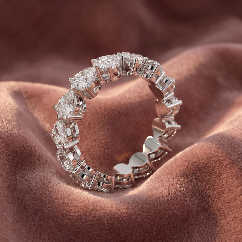 18K Eternity Diamond Ring — AI cloth, in-house
