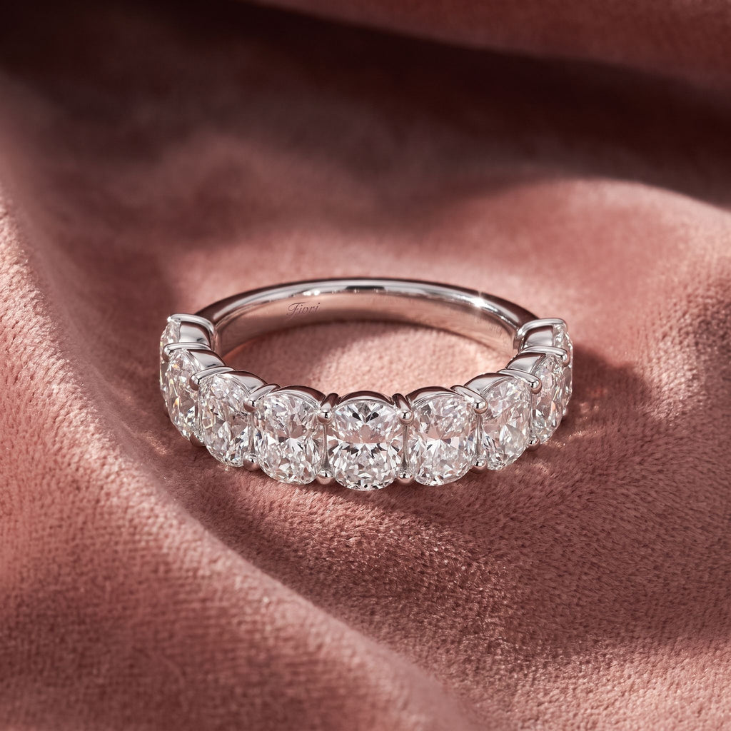 14K Eternity Cushion Diamond Ring — AI cloth, in-house