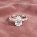 18K Bespoke Pear Diamond Engagement Ring — AI cloth, in-house