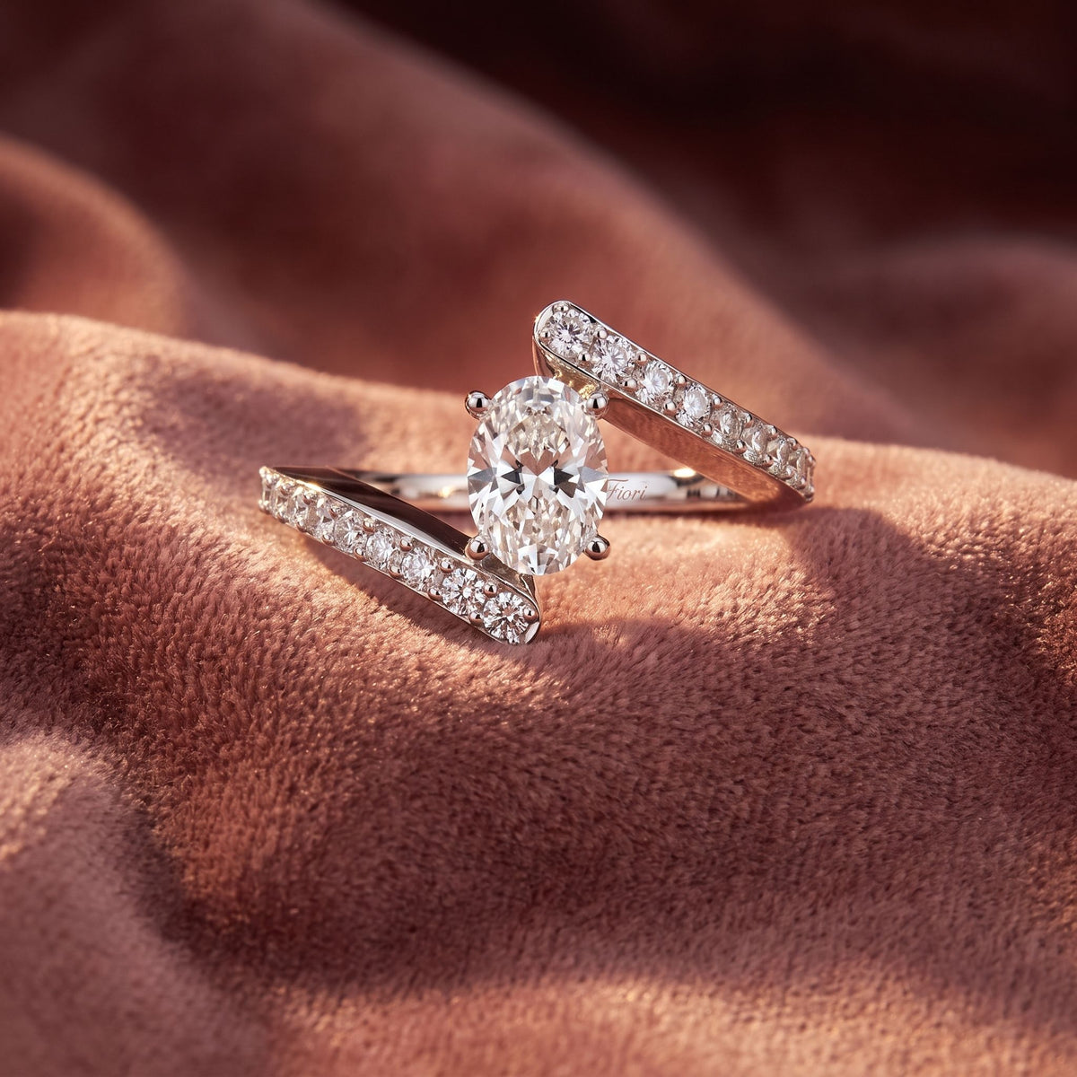 18K Bespoke Oval Diamond Ring — AI cloth, in-house