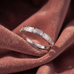 18K Baguette Eternity Diamond Ring — AI cloth, in-house