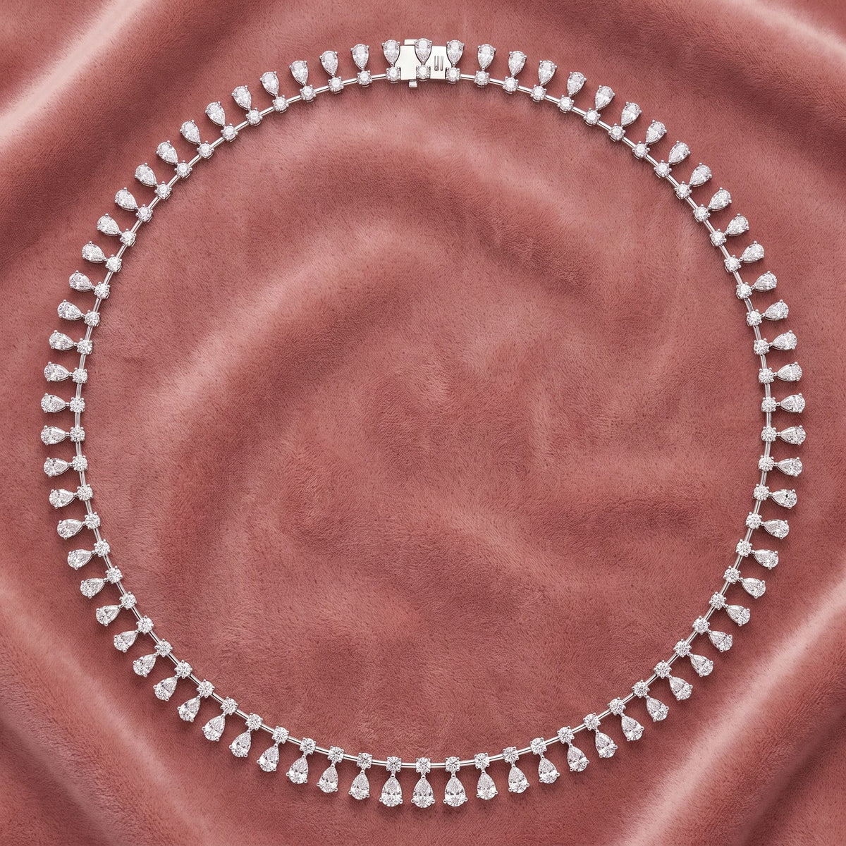 18K Layered Diamond V Collar Necklace — AI cloth, in-house