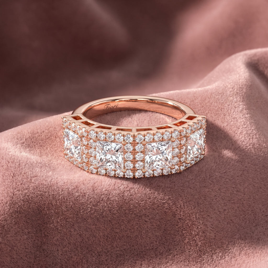 18K Bespoke Pave Diamond Ring — AI cloth, in-house