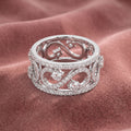 18K Bespoke Openwork Pave Diamond Ring — AI cloth, in-house