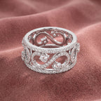 18K Bespoke Openwork Pave Diamond Ring — AI cloth, in-house