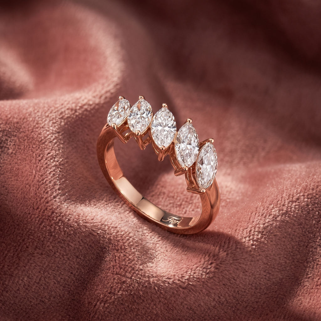 18K Eternity Marquise Diamond Ring — AI cloth, in-house
