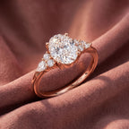 18K Solitaire Oval Diamond Engagement Ring — AI cloth, in-house