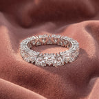 18K Heart Eternity Diamond Ring — AI cloth, in-house
