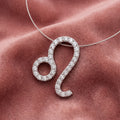 18K Zodiac Round Diamond Pendant — AI cloth, in-house