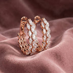 18K Marquise Diamond Hoop Earrings — AI cloth, in-house