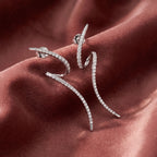 18K Round Bespoke Diamond Earrings — AI cloth, in-house
