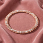 18K Round Diamond Pave Bracelet — AI cloth, in-house
