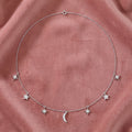 18K Square Diamond Station Necklace — AI cloth, in-house