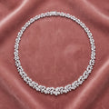 14K Floral Leaf Diamond Necklace — AI cloth, in-house