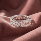 18K Eternity Diamond Ring — AI cloth, in-house
