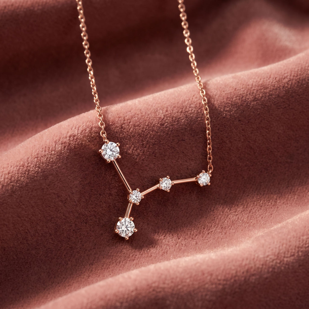 18K Constellation Round Diamond Pendant — AI cloth, in-house