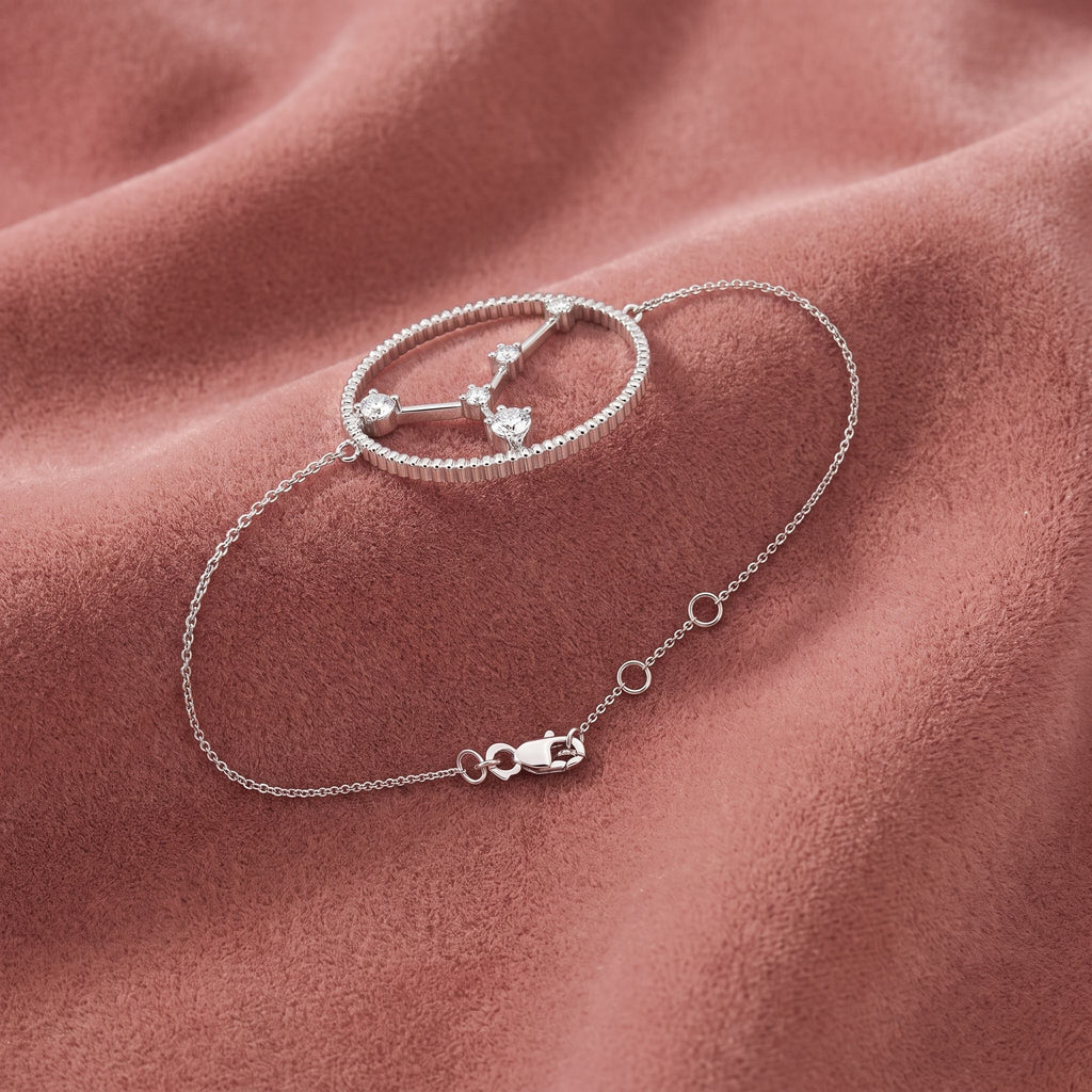 18K Cancer Constellation Diamond Bracelet — AI cloth, in-house