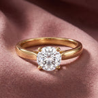 18K Solitaire Diamond Engagement Ring — AI cloth, in-house